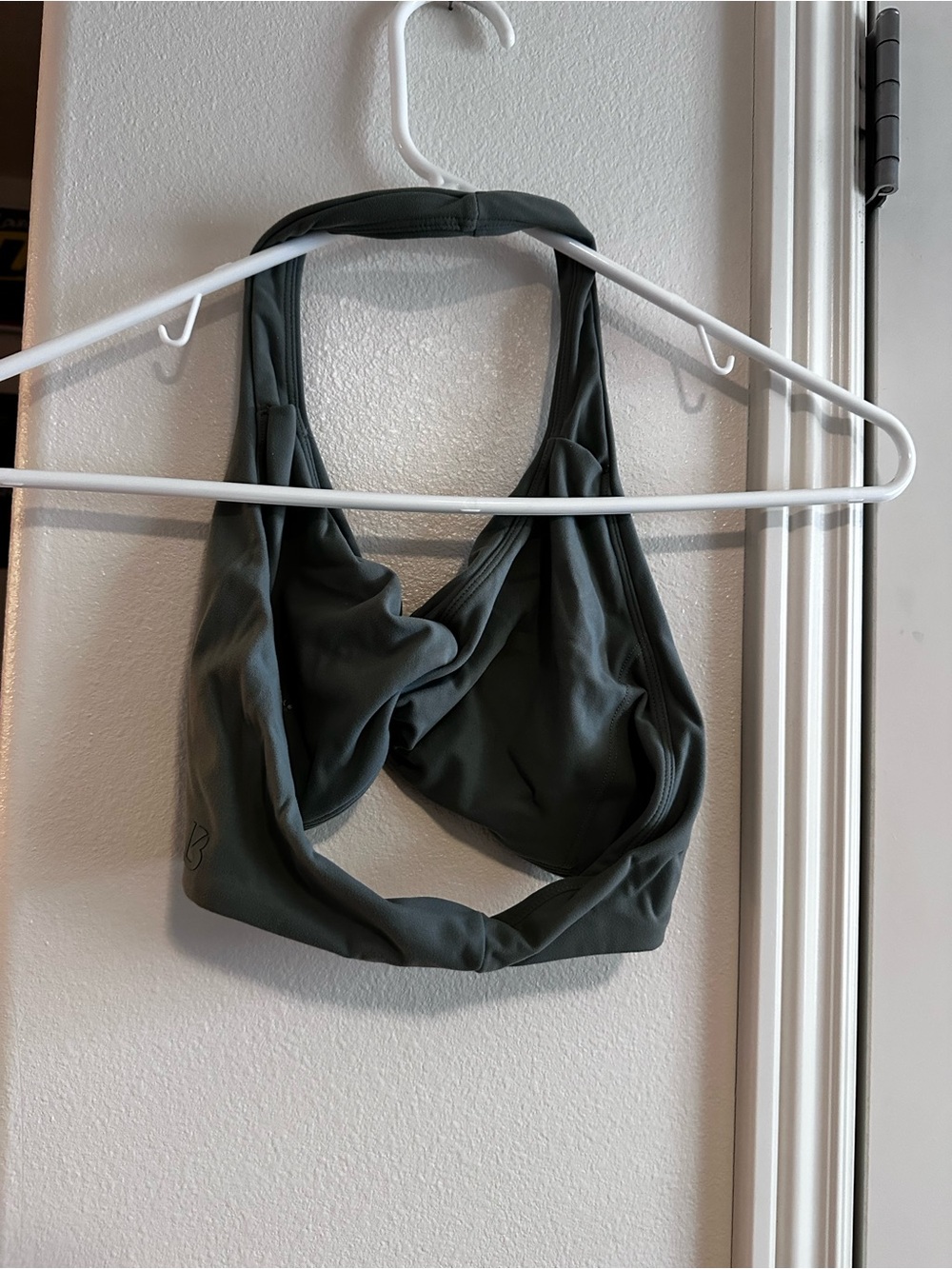 BuffBunny Olive Green Twist Halter Top - Picture 2 of 3